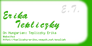 erika tepliczky business card